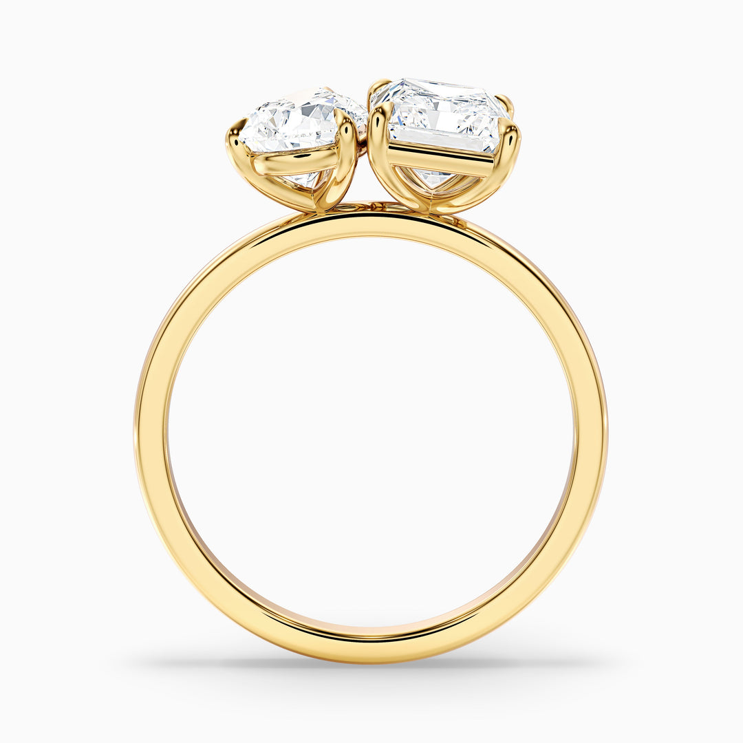 Ashley Toi Et Moi Ring  With Pear and Radiant Two Stone Lab Grown Diamond