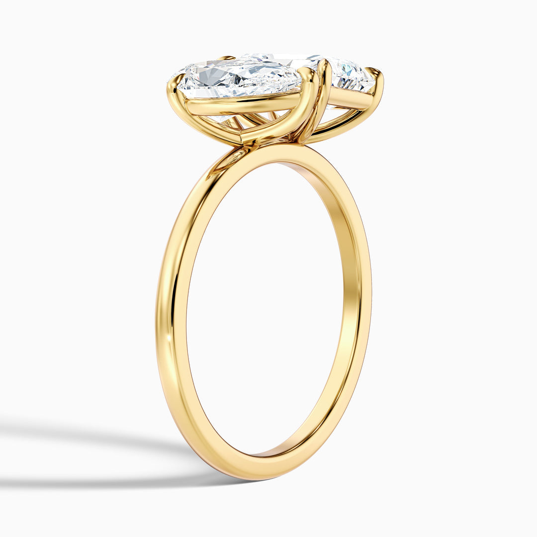 Ashley Toi Et Moi Ring  With Pear and Radiant Two Stone Lab Grown Diamond