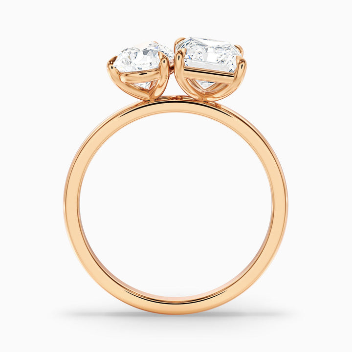 Ashley Toi Et Moi Ring  With Pear and Radiant Two Stone Lab Grown Diamond