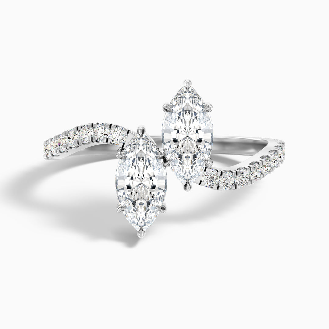 Modō Toi Et Moi Ring in With Both Marquise Two Stone Lab Grown Diamond