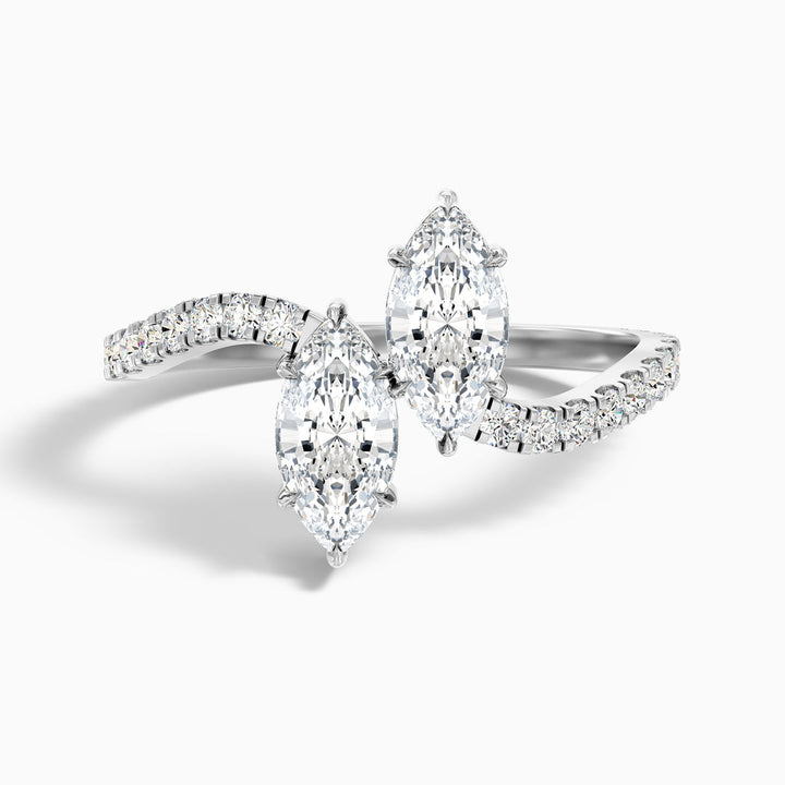 Modō Toi Et Moi Ring in With Both Marquise Two Stone Lab Grown Diamond