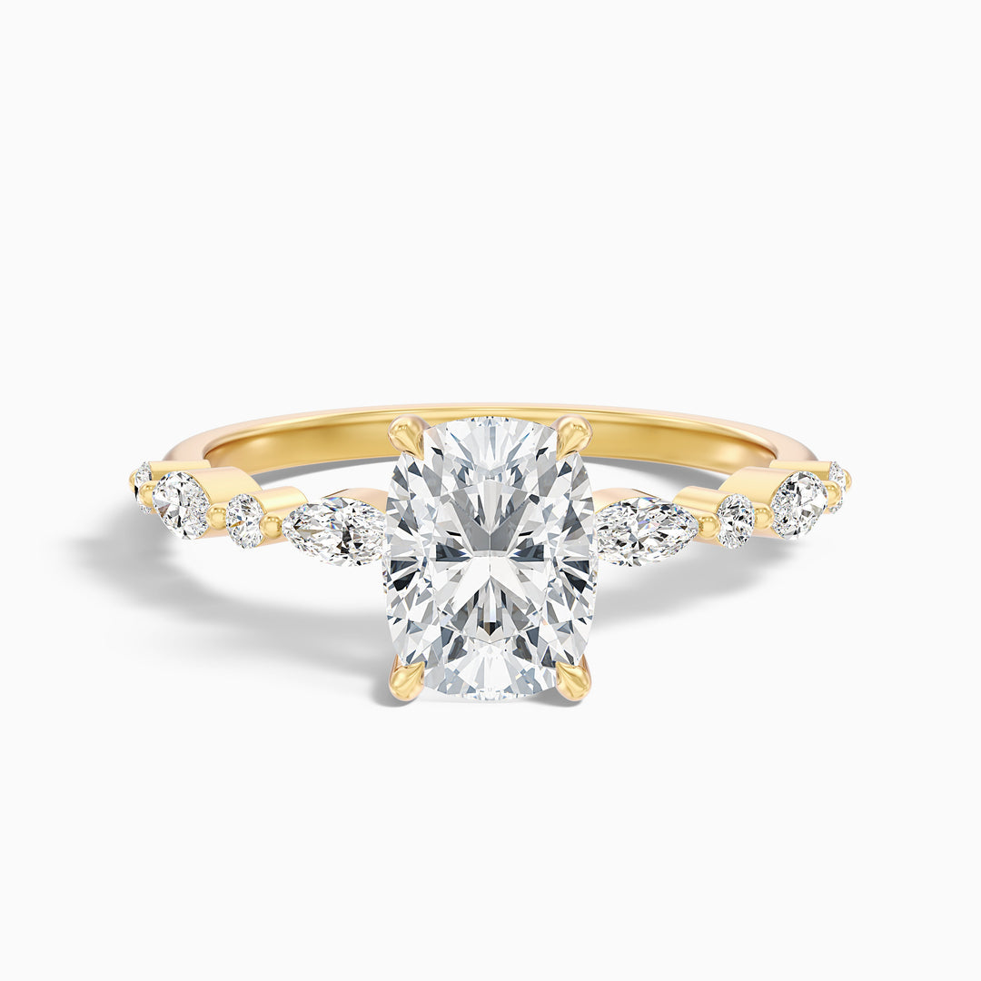 Lana Elongated Cushion Cut Hidden Halo Lab Grown Diamond Ring