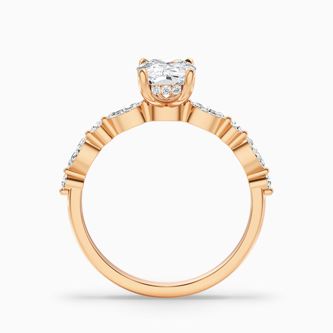 Lana Elongated Cushion Cut Hidden Halo Lab Grown Diamond Ring