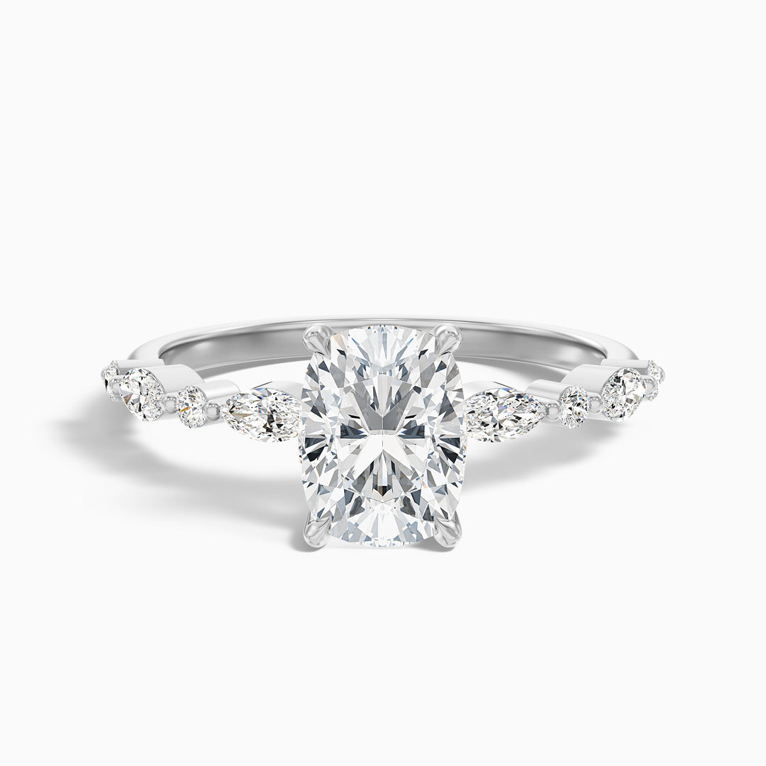 Lana Elongated Cushion Cut Hidden Halo Lab Grown Diamond Ring