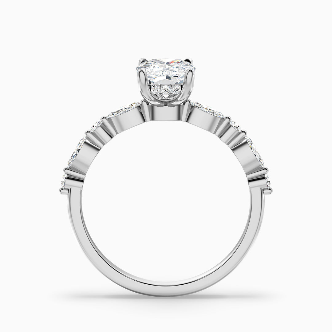 Lana Elongated Cushion Cut Hidden Halo Lab Grown Diamond Ring
