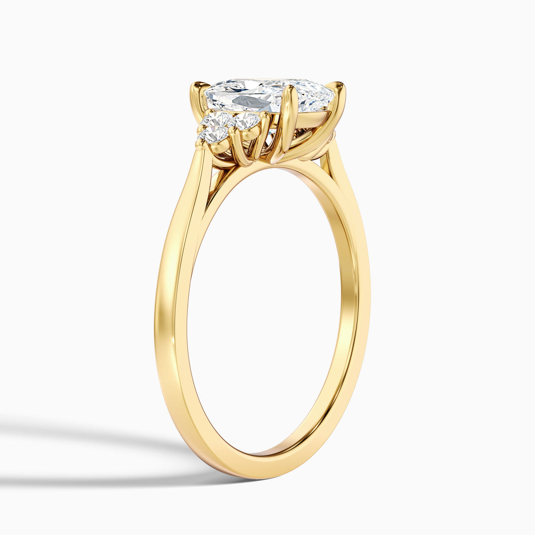 Astaire Elongated Cushion Cut Vintage Inspired Lab Grown Diamond Ring