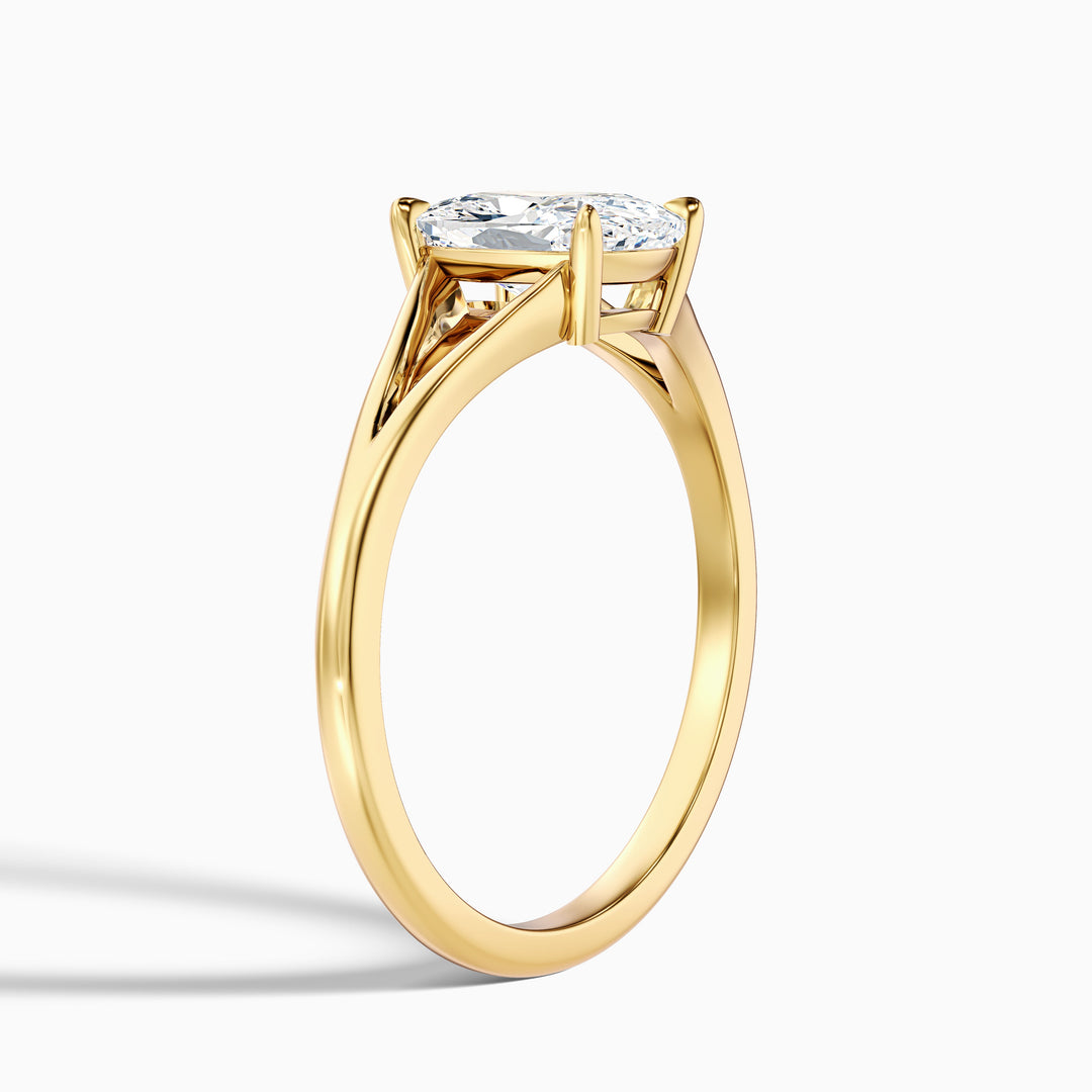 Dianella Elongated Cushion Cut Split Shank Lab Grown Diamond Ring