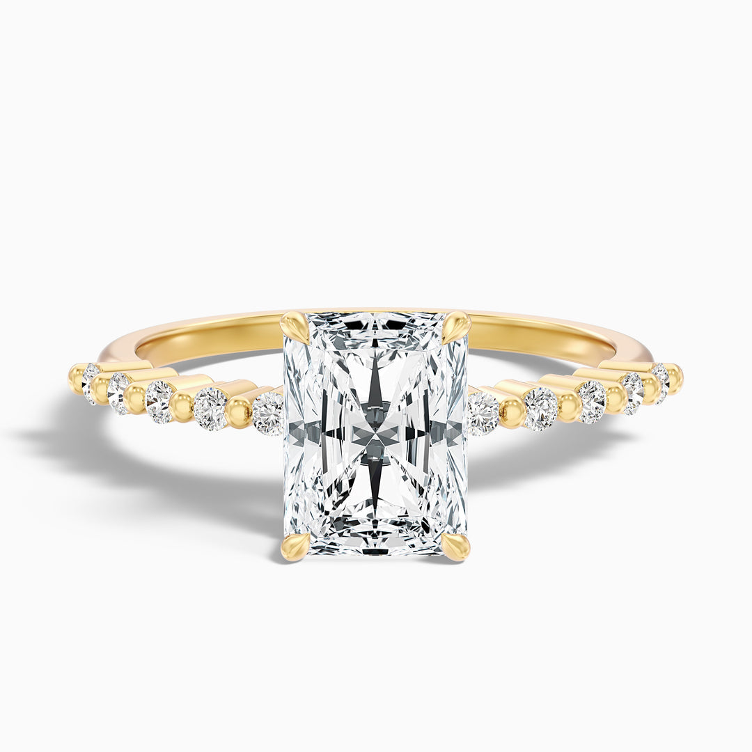 Suriana Radiant With Side Stone Hidden Halo Lab Grown Diamond Ring