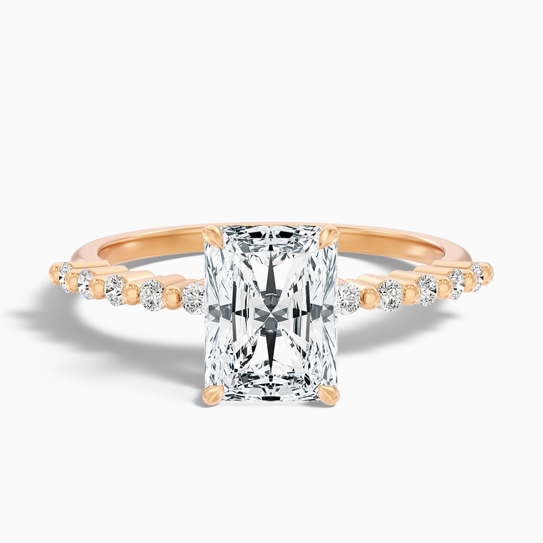 Suriana Radiant With Side Stone Hidden Halo Lab Grown Diamond Ring