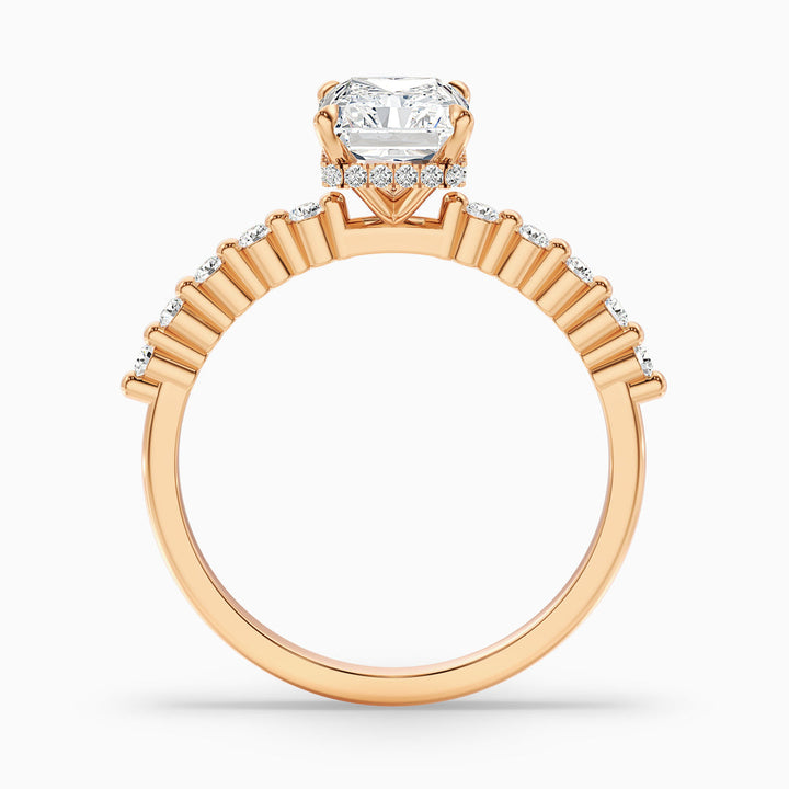 Suriana Radiant With Side Stone Hidden Halo Lab Grown Diamond Ring