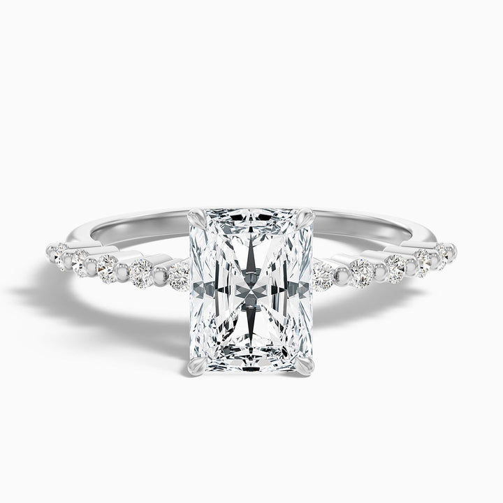 Suriana Radiant With Side Stone Hidden Halo Lab Grown Diamond Ring