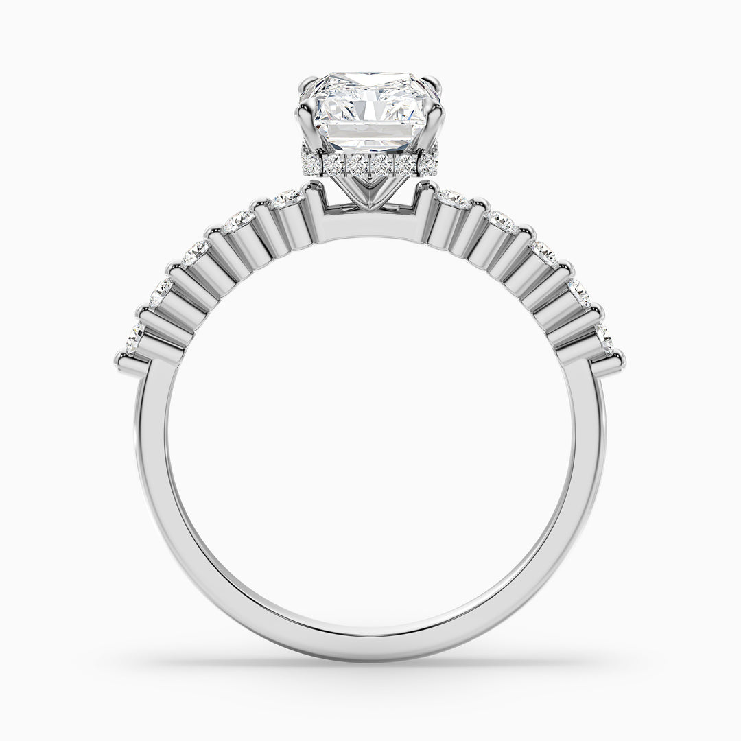 Suriana Radiant With Side Stone Hidden Halo Lab Grown Diamond Ring