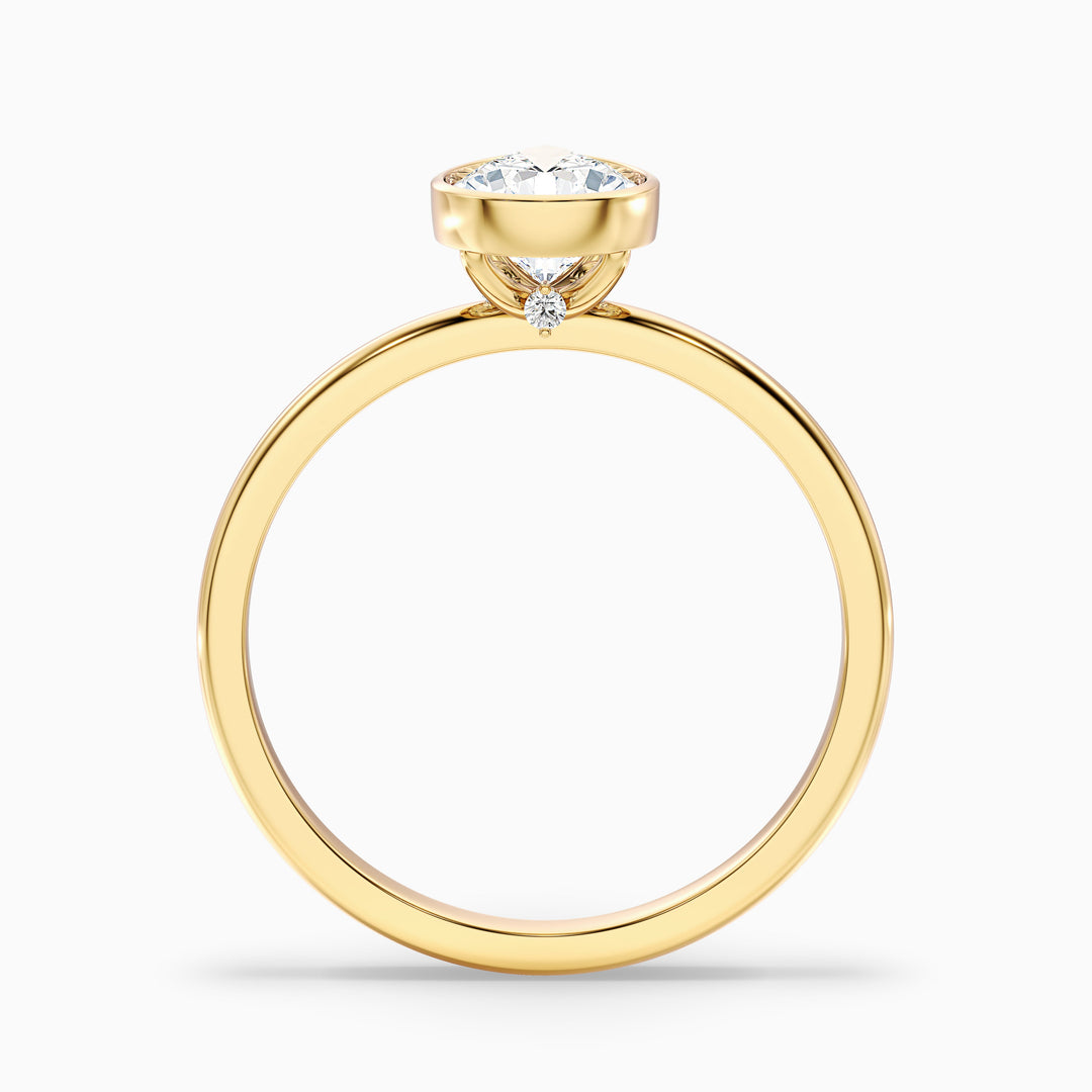 Jasmine Pear Cut Bezel Set Lab Grown Diamond Ring