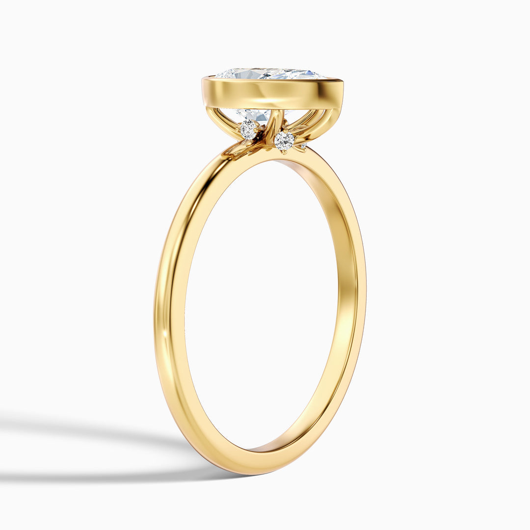 Jasmine Pear Cut Bezel Set Lab Grown Diamond Ring