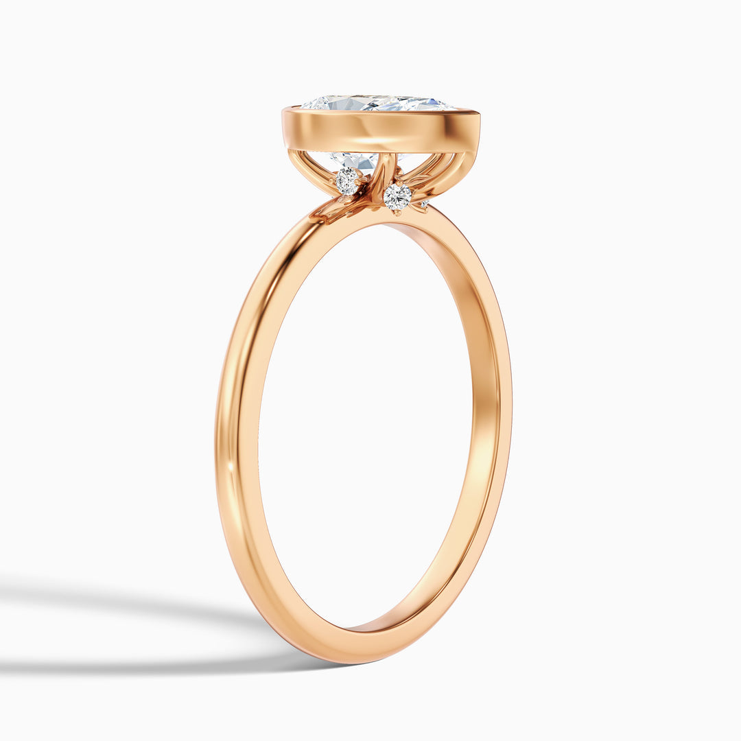 Jasmine Pear Cut Bezel Set Lab Grown Diamond Ring