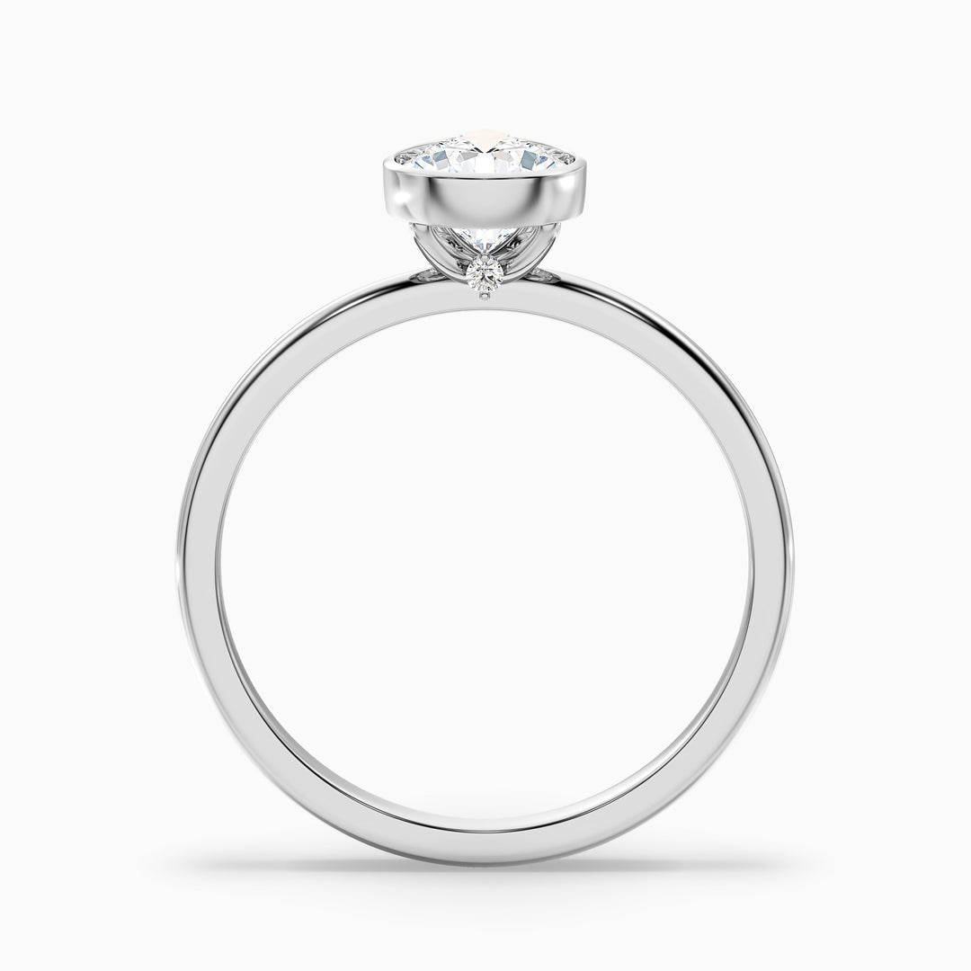 Jasmine Pear Cut Bezel Set Lab Grown Diamond Ring