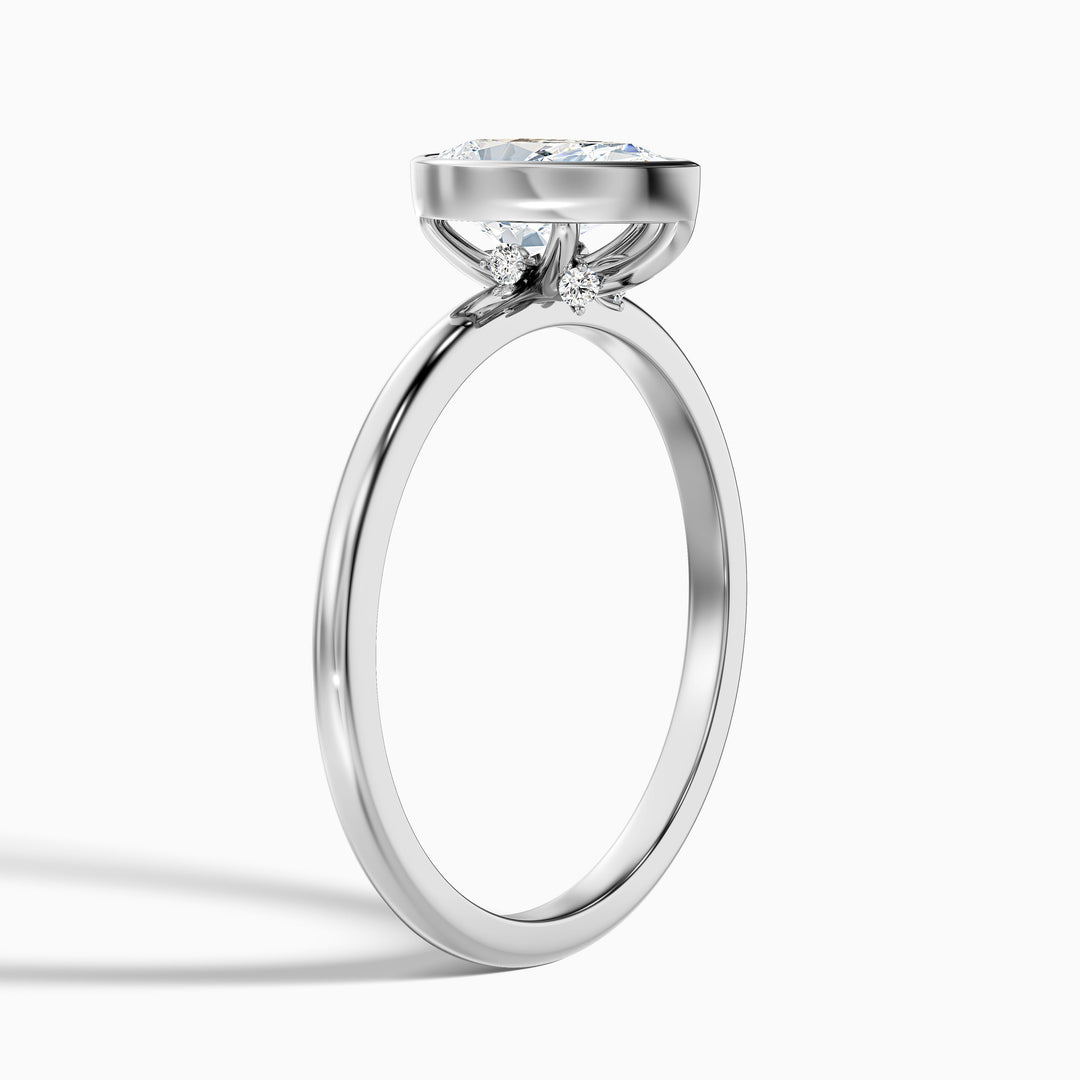 Jasmine Pear Cut Bezel Set Lab Grown Diamond Ring