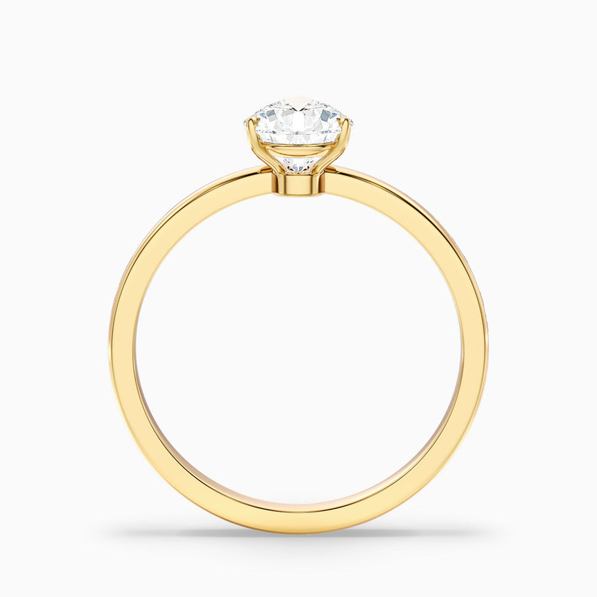 Rigel Pear Cut Low Profile Solitaire Lab Grown Diamond Ring