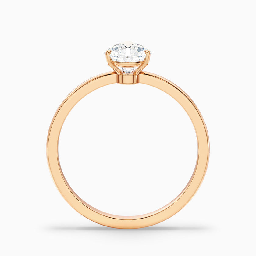 Rigel Pear Cut Low Profile Solitaire Lab Grown Diamond Ring