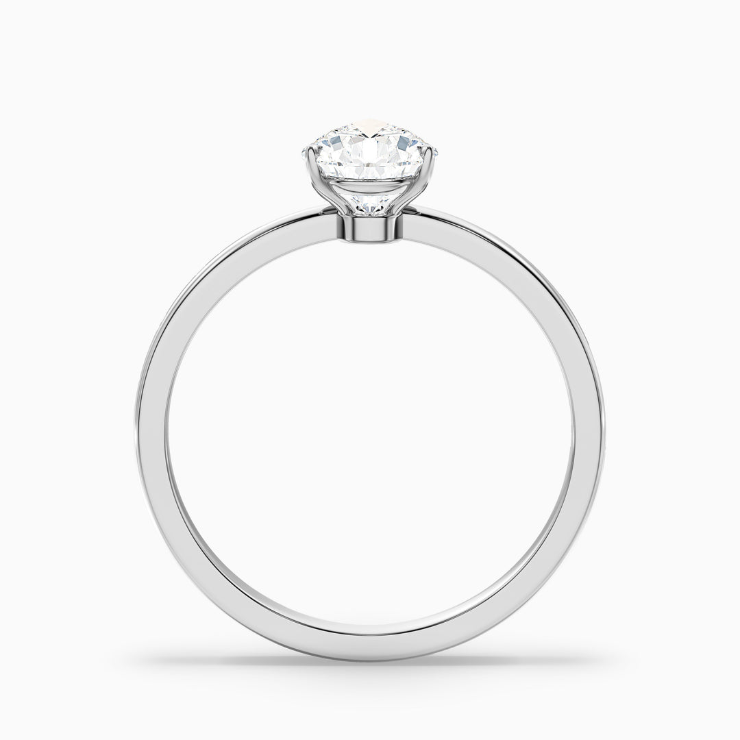 Rigel Pear Cut Low Profile Solitaire Lab Grown Diamond Ring