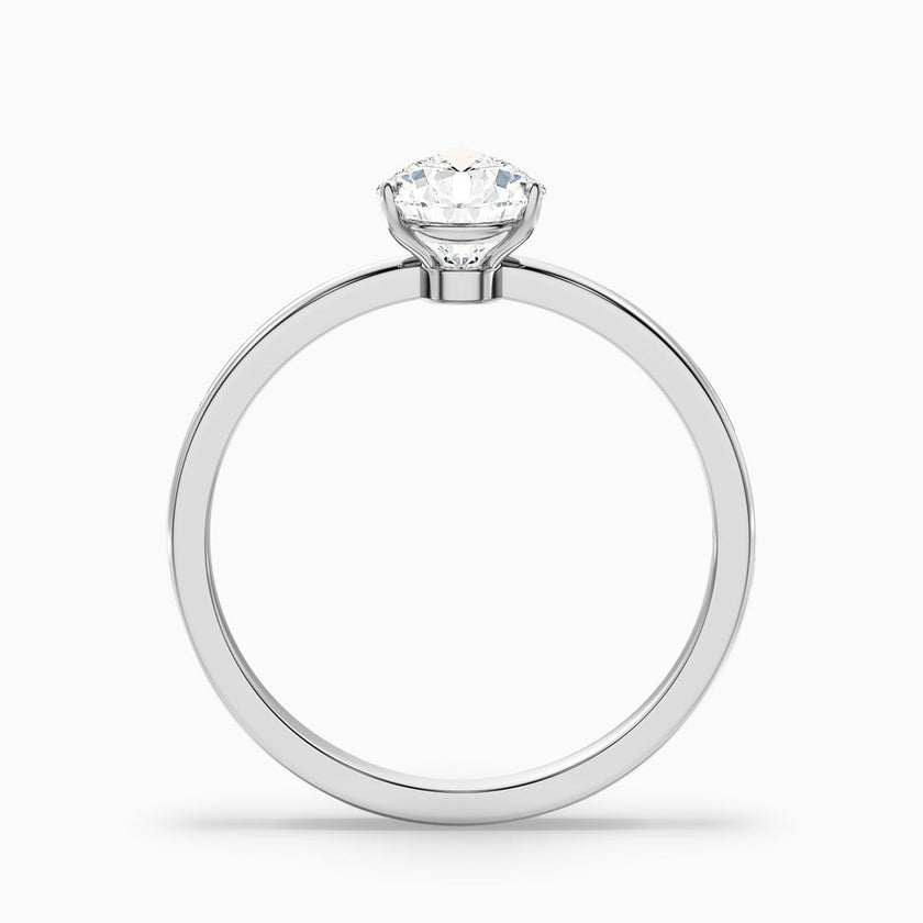 Rigel Pear Cut Low Profile Solitaire Lab Grown Diamond Ring