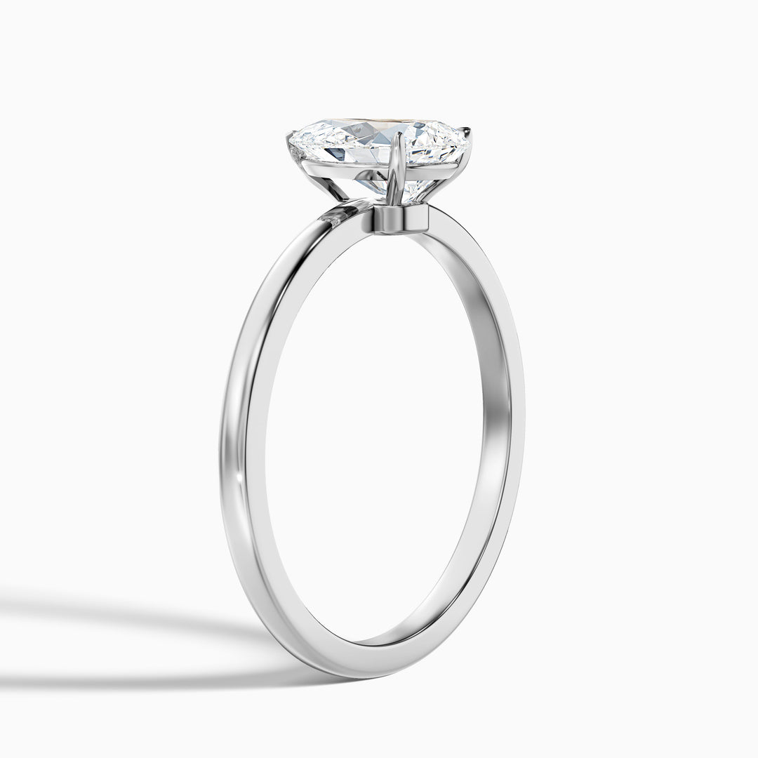 Rigel Pear Cut Low Profile Solitaire Lab Grown Diamond Ring