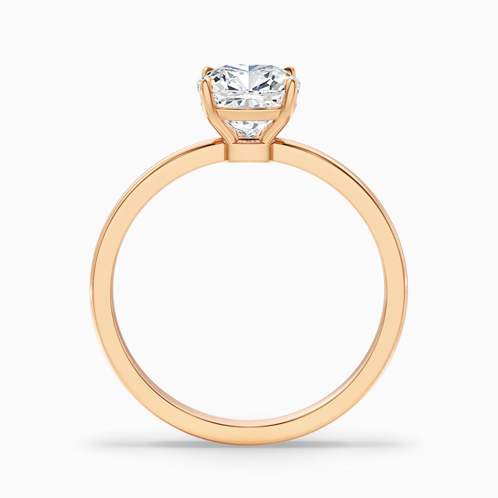 Sasha Cushion Cut Low Profile Solitaire Lab Grown Diamond Ring