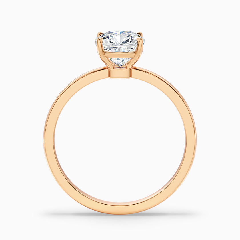 Sasha Cushion Cut Low Profile Solitaire Lab Grown Diamond Ring