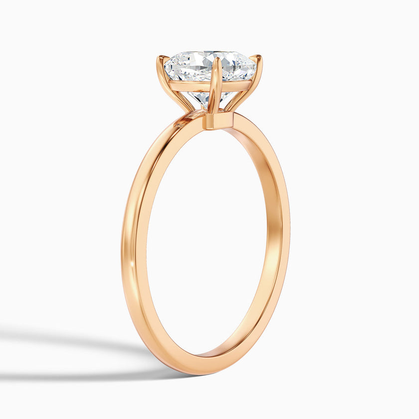 Sasha Cushion Cut Low Profile Solitaire Lab Grown Diamond Ring