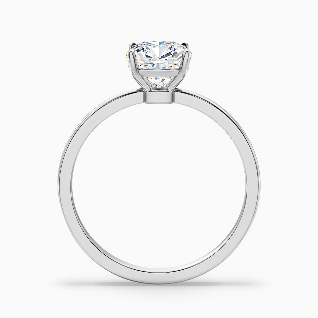 Sasha Cushion Cut Low Profile Solitaire Lab Grown Diamond Ring