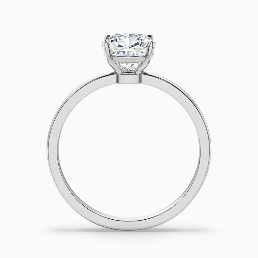 Sasha Cushion Cut Low Profile Solitaire Lab Grown Diamond Ring