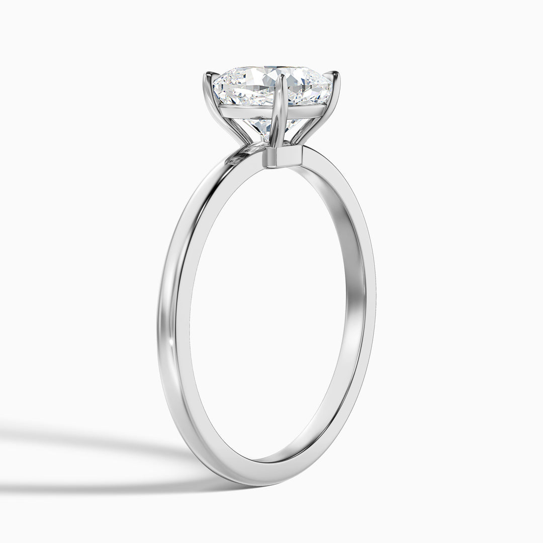 Sasha Cushion Cut Low Profile Solitaire Lab Grown Diamond Ring