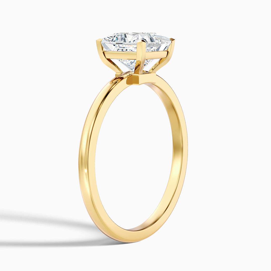 Laurence Princess Cut Low Profile Solitaire Lab Grown Diamond Ring