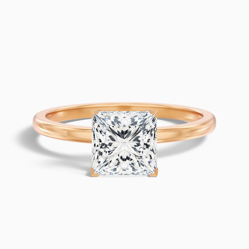 Laurence Princess Cut Low Profile Solitaire Lab Grown Diamond Ring