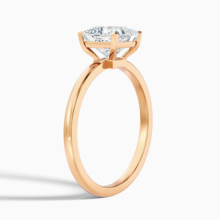 Laurence Princess Cut Low Profile Solitaire Lab Grown Diamond Ring
