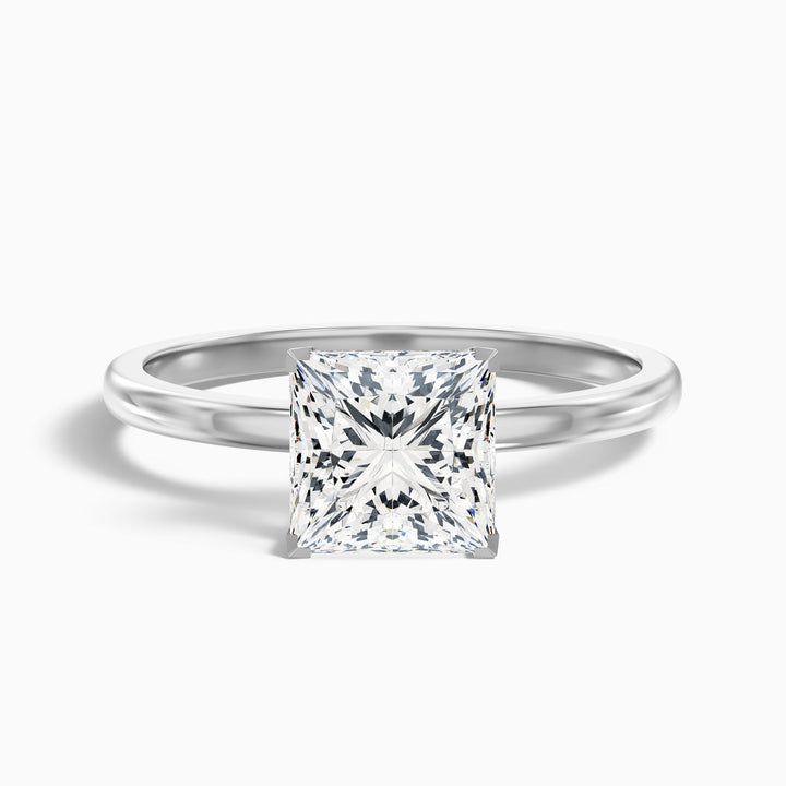 Laurence Princess Cut Low Profile Solitaire Lab Grown Diamond Ring