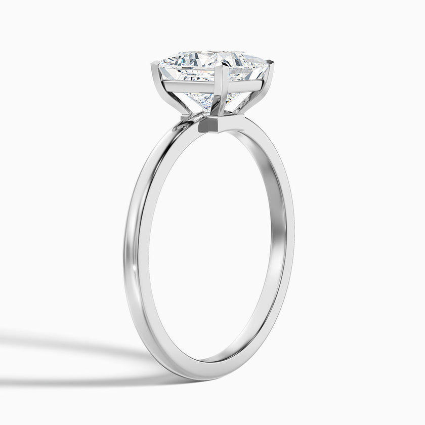 Laurence Princess Cut Low Profile Solitaire Lab Grown Diamond Ring