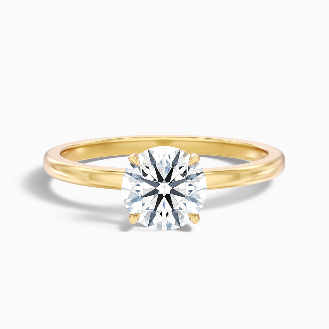 Jacob Round Cut Low Profile Solitaire Lab Grown Diamond Ring