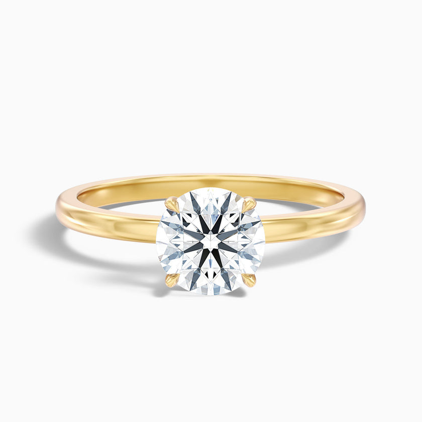 Jacob Round Cut Low Profile Solitaire Lab Grown Diamond Ring
