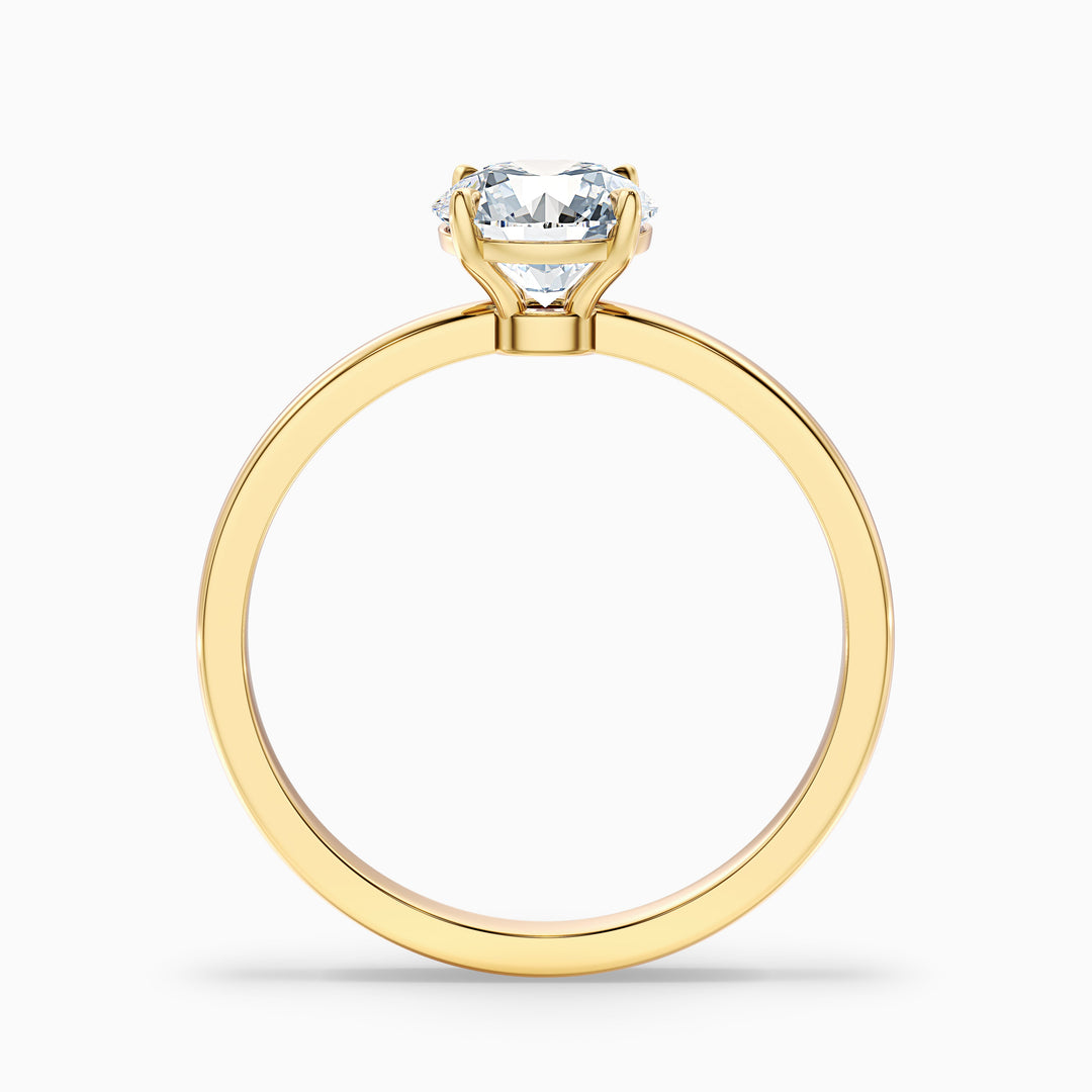 Jacob Round Cut Low Profile Solitaire Lab Grown Diamond Ring