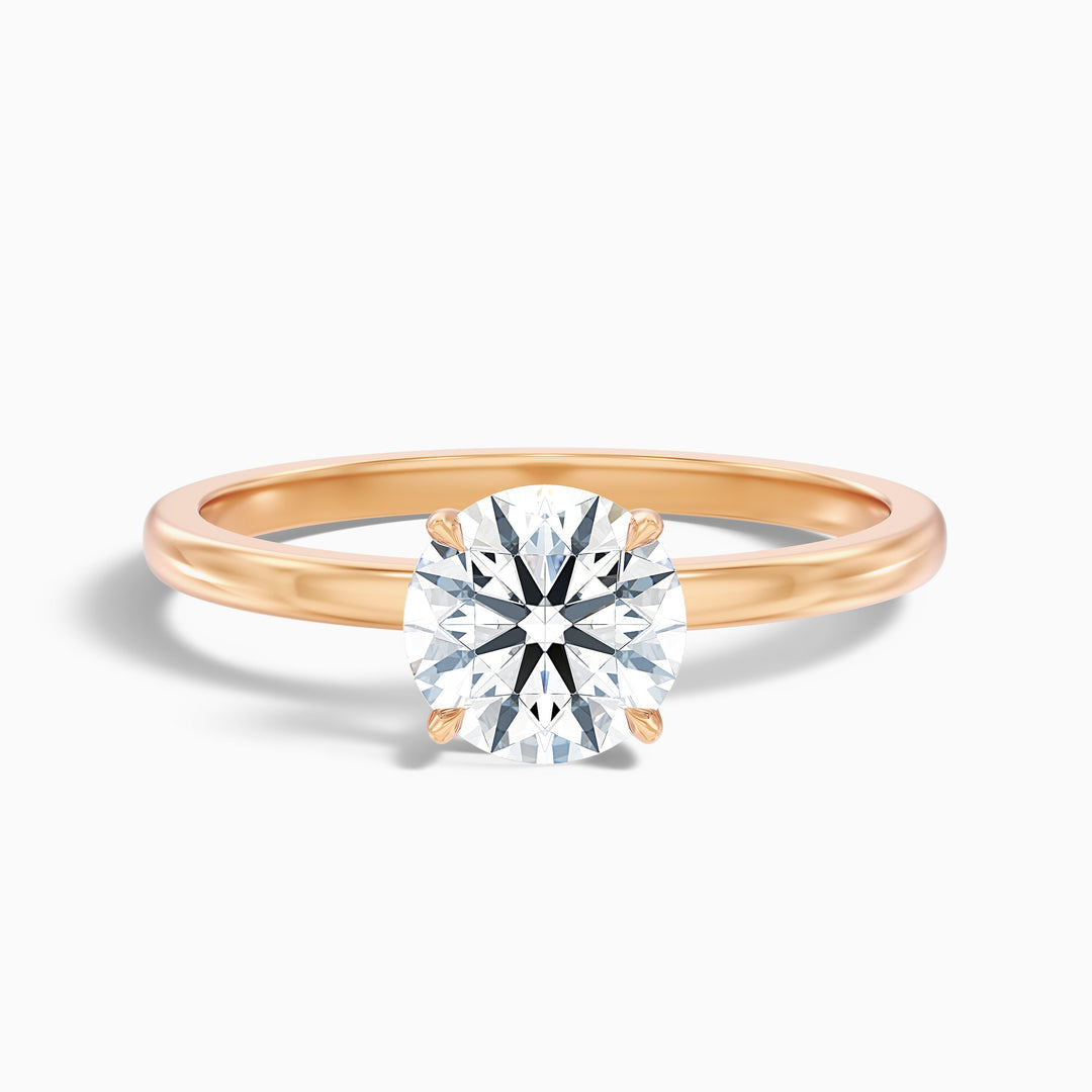 Jacob Round Cut Low Profile Solitaire Lab Grown Diamond Ring