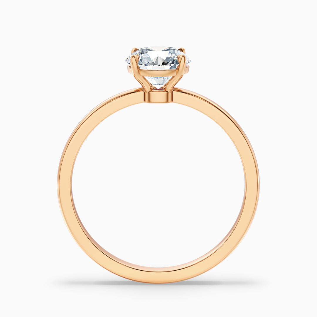 Jacob Round Cut Low Profile Solitaire Lab Grown Diamond Ring