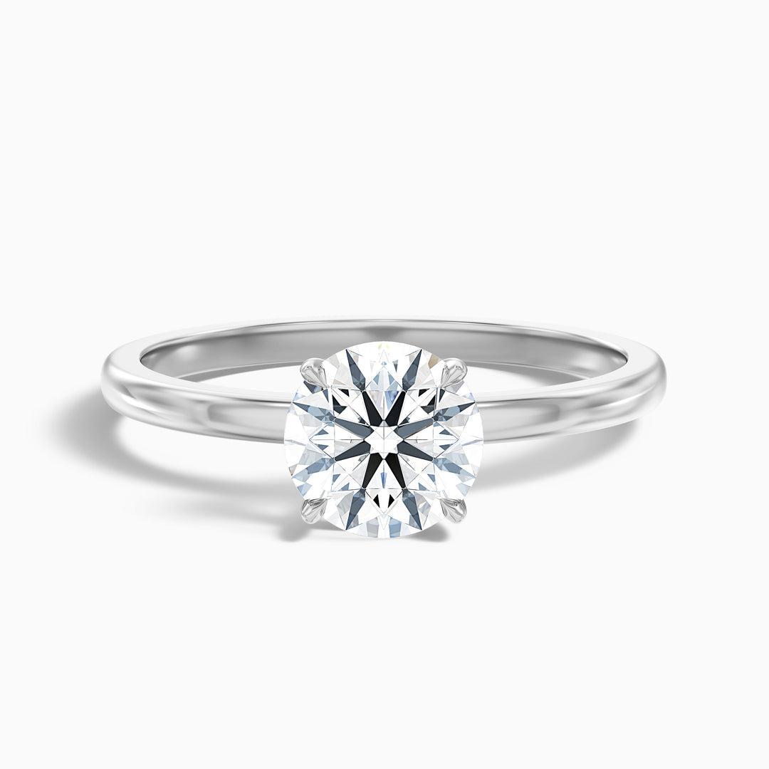 Jacob Round Cut Low Profile Solitaire Lab Grown Diamond Ring
