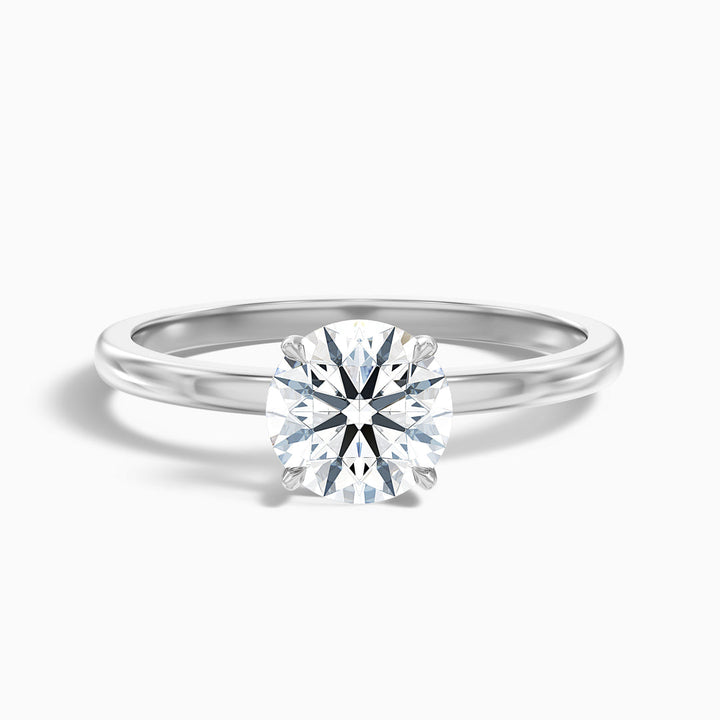 Jacob Round Cut Low Profile Solitaire Lab Grown Diamond Ring