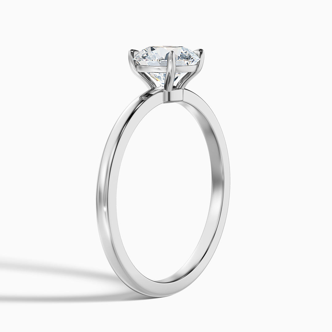 Jacob Round Cut Low Profile Solitaire Lab Grown Diamond Ring
