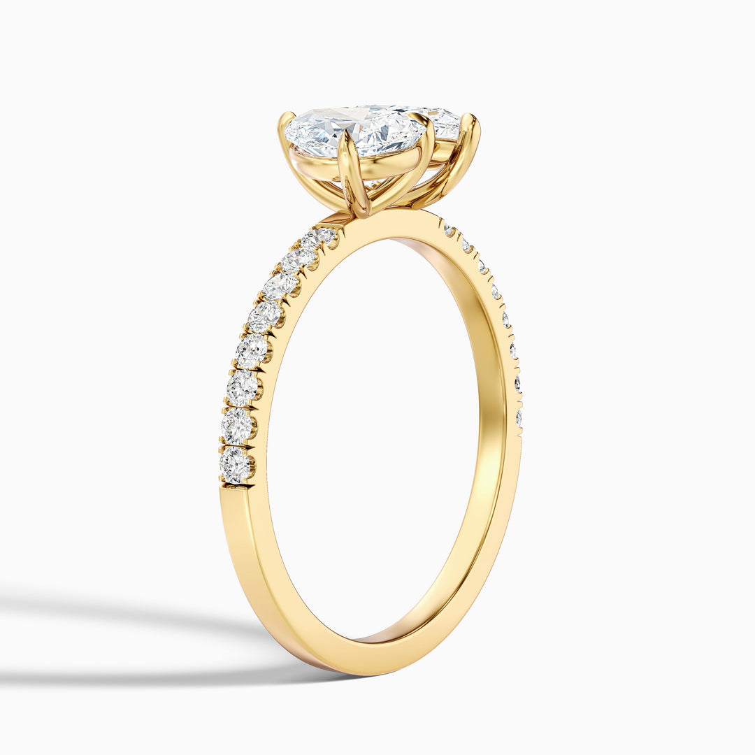 Suri Toi Et Moi Pave Ring  With Both Pear Two Stone Lab Grown Diamond