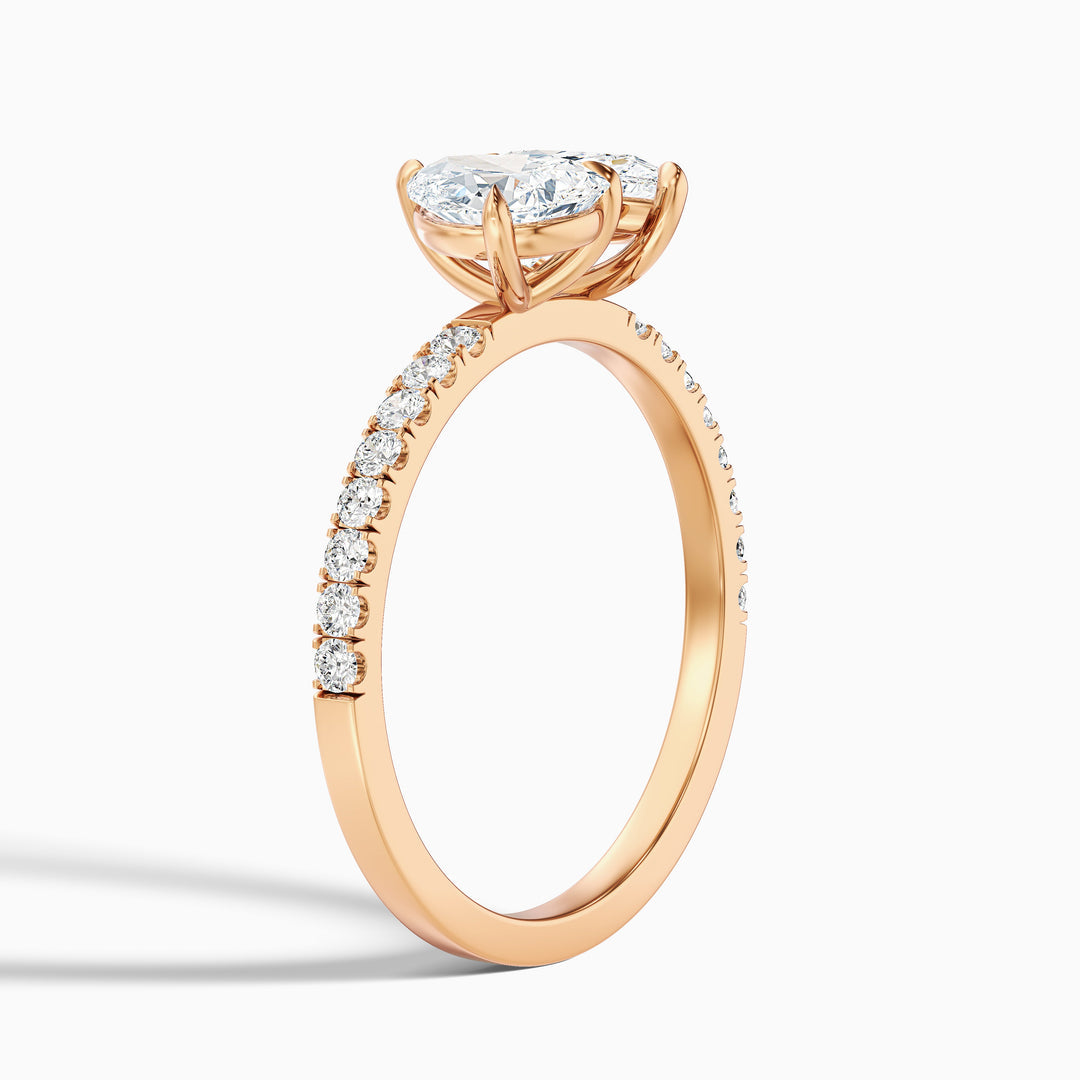 Suri Toi Et Moi Pave Ring  With Both Pear Two Stone Lab Grown Diamond