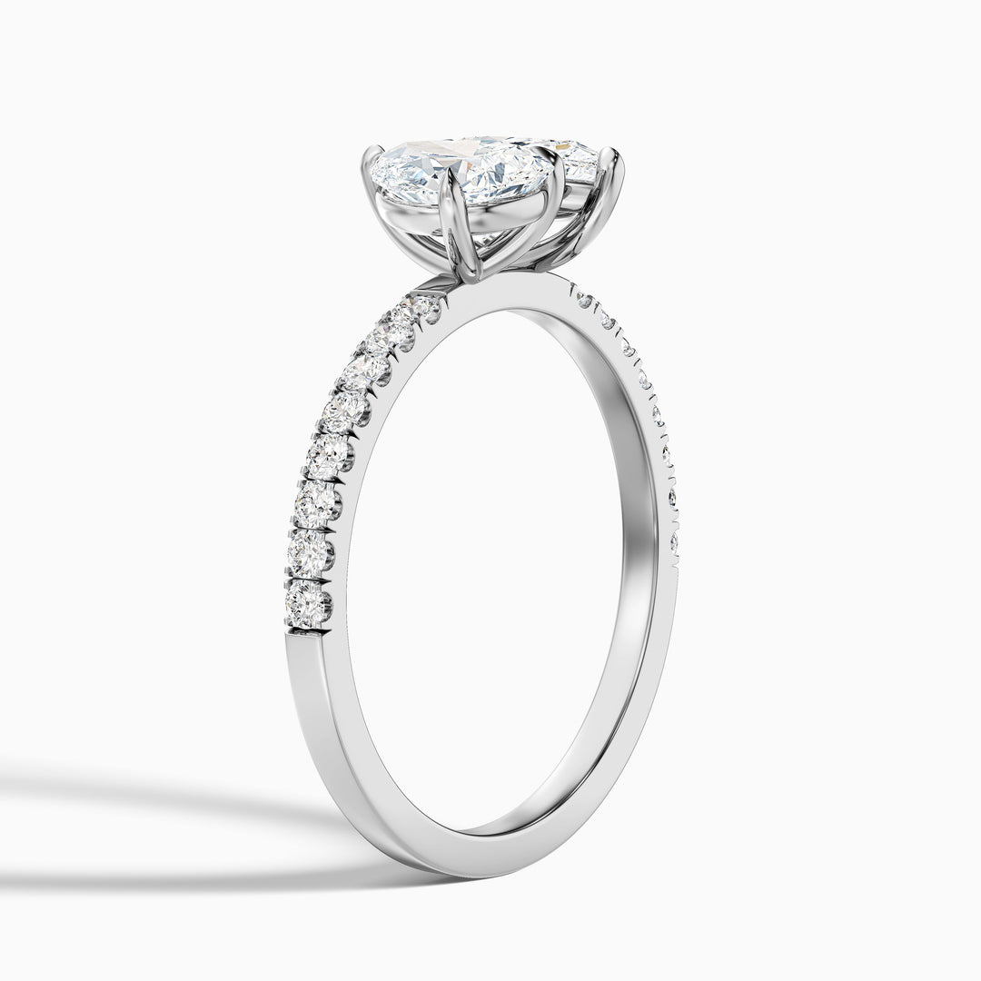 Suri Toi Et Moi Pave Ring  With Both Pear Two Stone Lab Grown Diamond