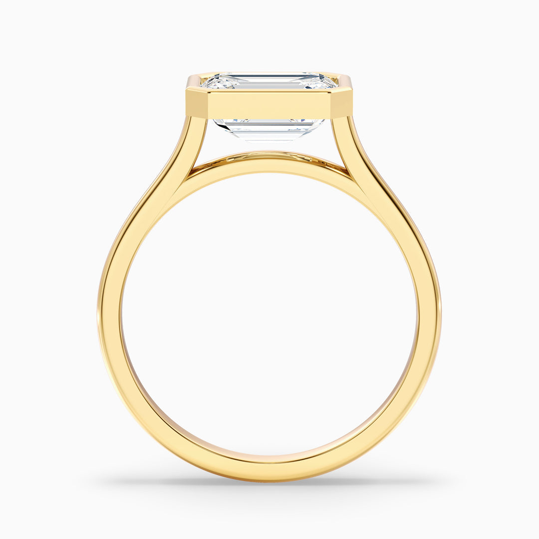 Sara Emerald East West Bezel Lab Grown Diamond Ring