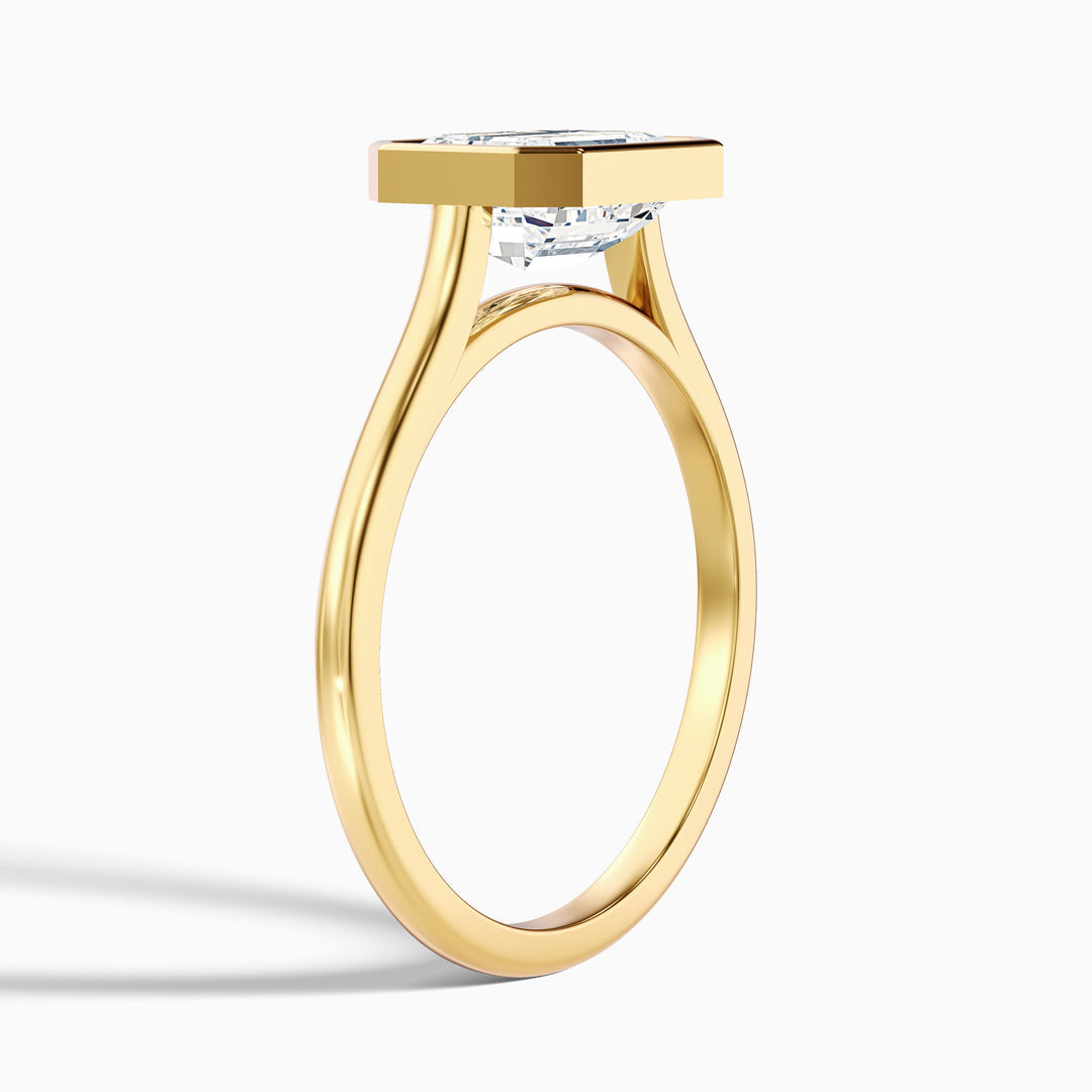 Sara Emerald East West Bezel Lab Grown Diamond Ring